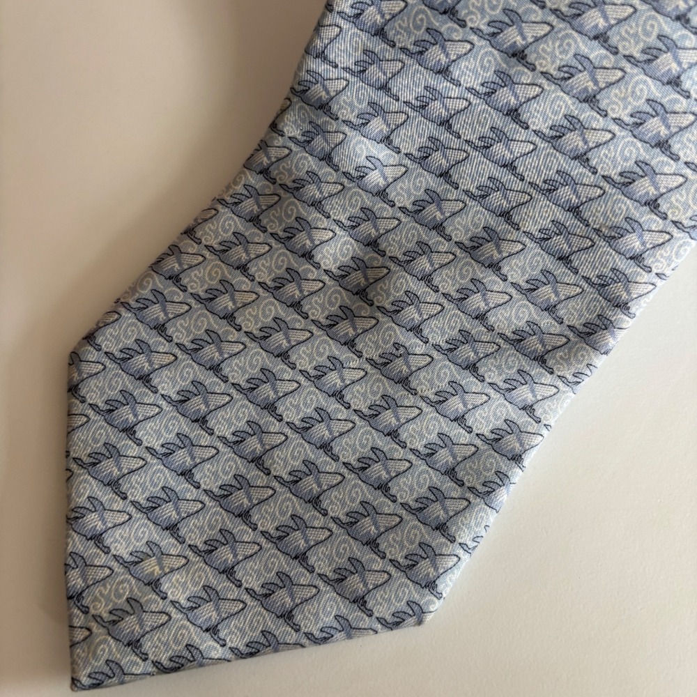 Vineyard Vines Silk Tie Mens OS Blue Pacific Life Whale Pattern